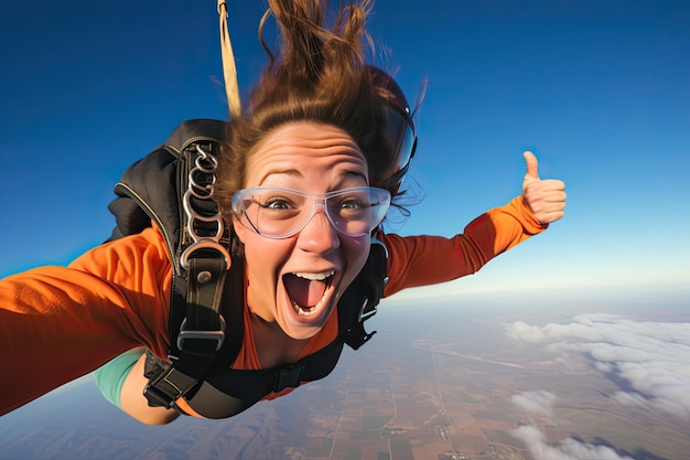 Femme parachutiste