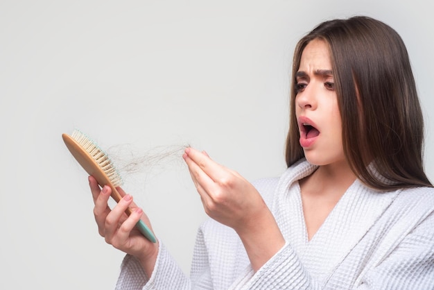 femme, perdre cheveux, perte cheveux, problème, calvitie