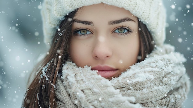 Une femme portant un chapeau blanc et un foulard