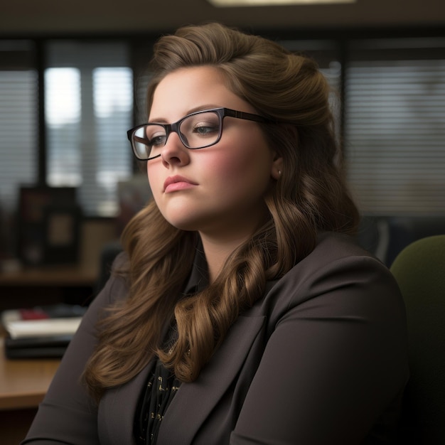 une femme portant des lunettes