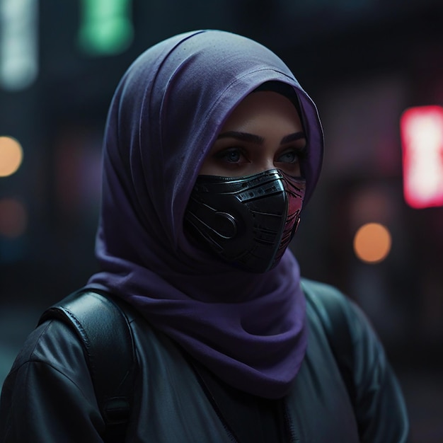 Photo une femme portant un masque qui dit vagabond