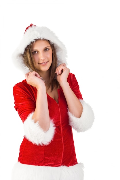 Femme portant des vêtements de Noël sexy