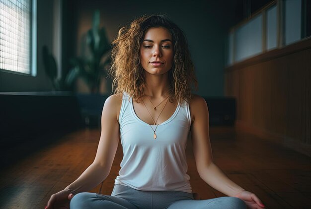 femme en pose de yoga