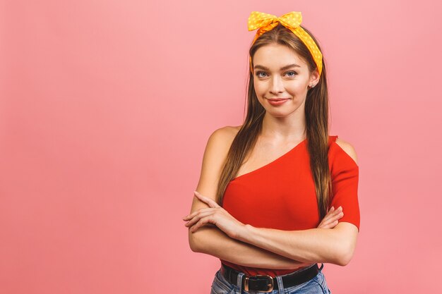 Femme, poser, dans, studio