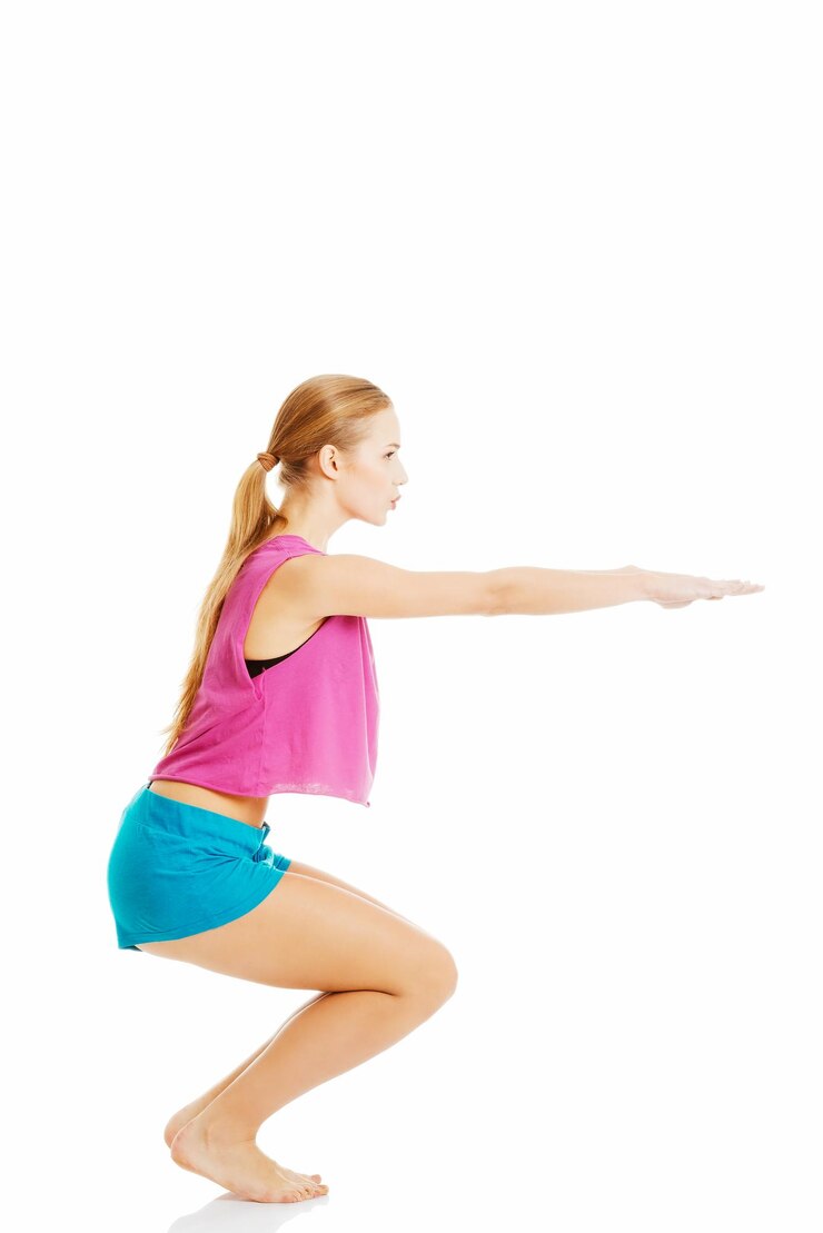Photo une femme pratiquant le yoga sur un fond blanc