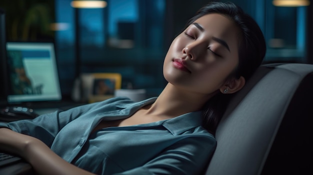 Photo femme qui dort femme qui rêve hygiène du sommeil femme qui dort dans le lit