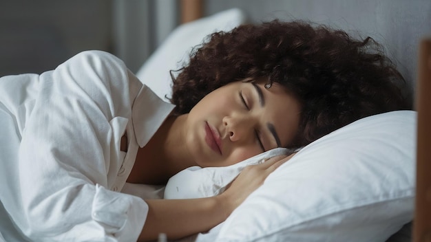 Une femme qui dort.