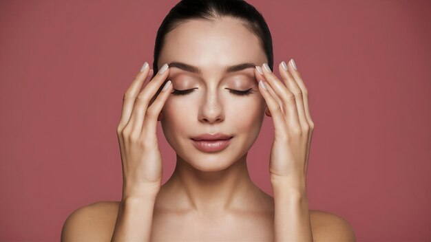 Une femme qui s'occupe de ses cils.