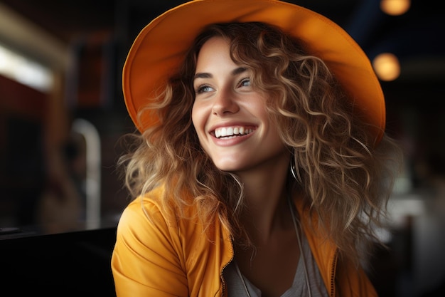 Une femme rayonnante et confiante, un sourire, une image de puissance.