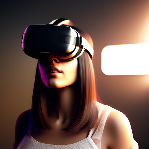 Femme en réalité virtuelle