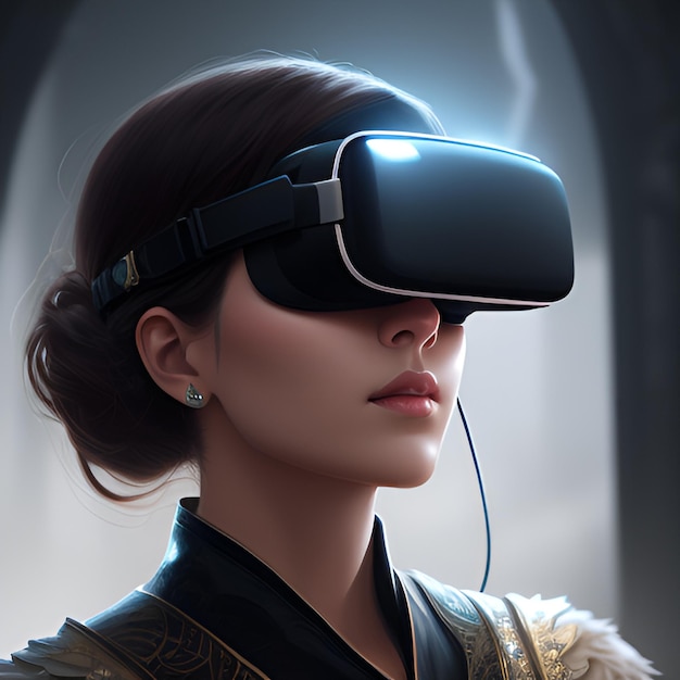 Femme en réalité virtuelle