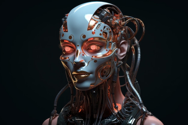 Femme robot futuriste Générer Ai