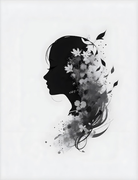 Photo femme silhouette art illustration forme féminine élégante