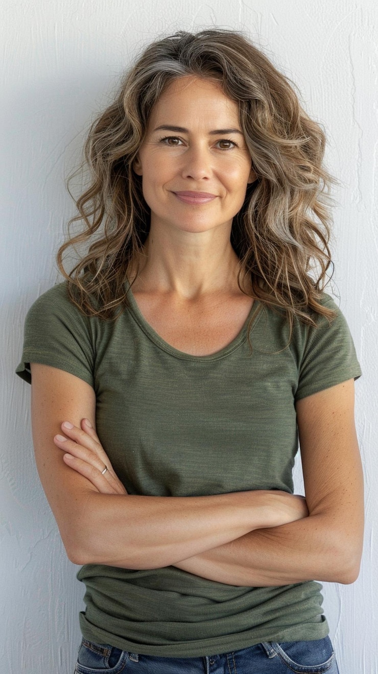 Photo une femme souriante