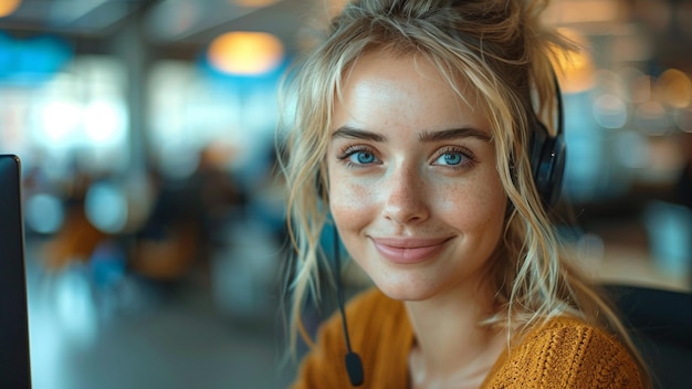 une femme avec un sourire qui dit sourire