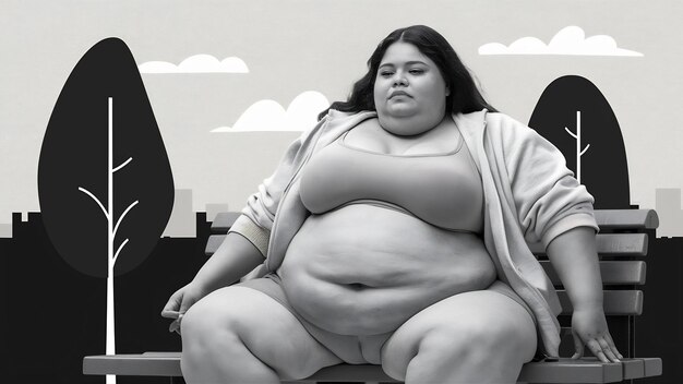Photo femme en surpoids et obèse