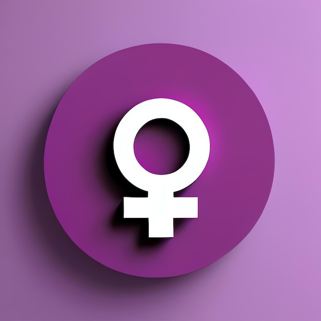 Une femme tenant un drapeau violet Jour de la femme Force de la femme