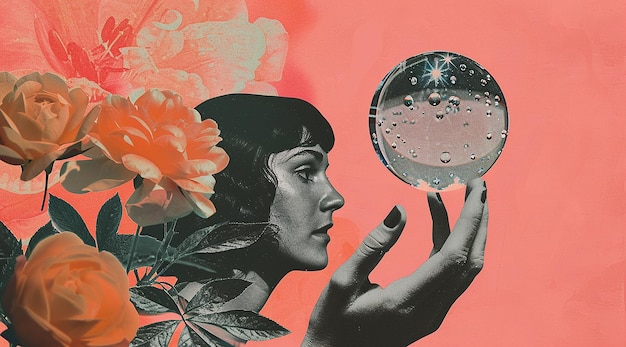 une femme tient un objet en verre avec les mots citation le mot citation dessus