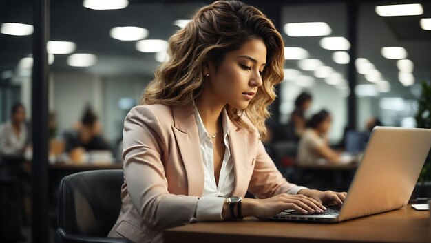 femme travaillant sur un ordinateur portable