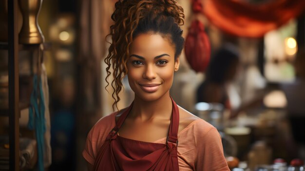 une femme avec des tresses dans ses cheveux