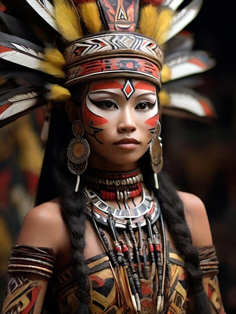 Photo une femme de la tribu