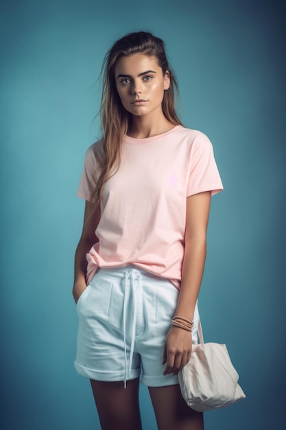 Une femme en tshirt blanc