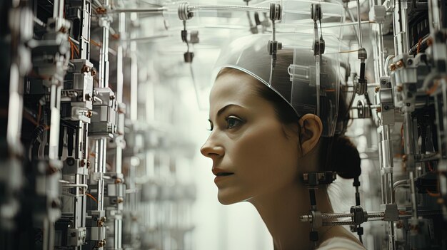 Photo une femme en uniforme blanc avec les mots e sur le devant