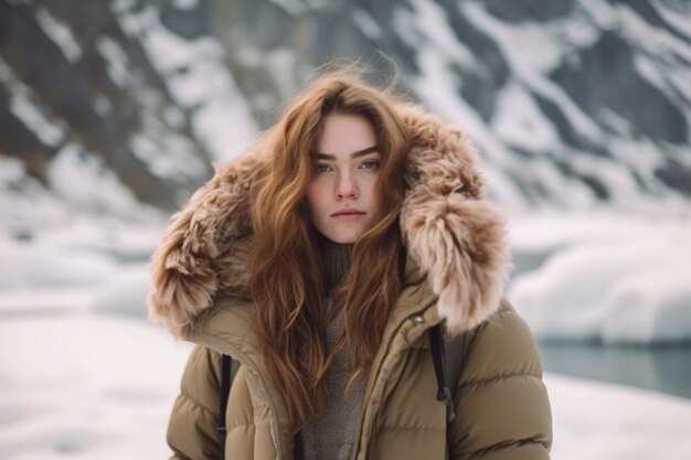 Femme vêtements d'hiver chauds glaciers