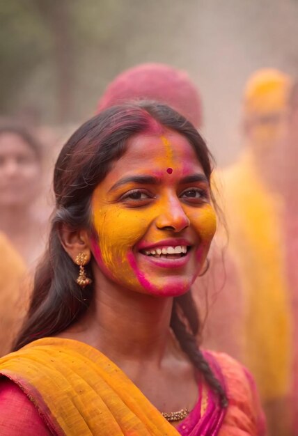 une femme avec un visage coloré et les mots " dieu " sur son visage