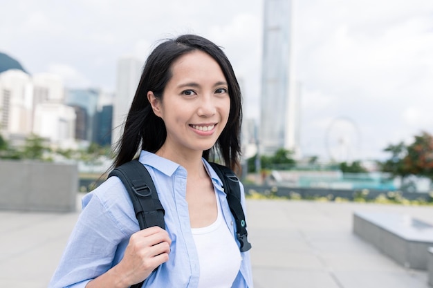 Femme visite Hong Kong