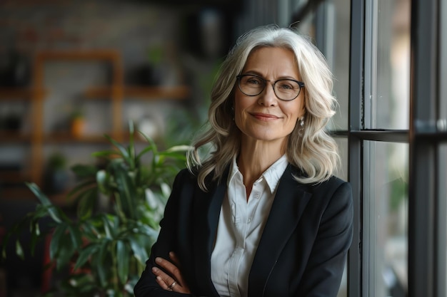 Des femmes d'affaires heureuses en costume au bureau.