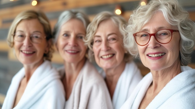 Photo des femmes âgées à l'intérieur d'un bain de spa.
