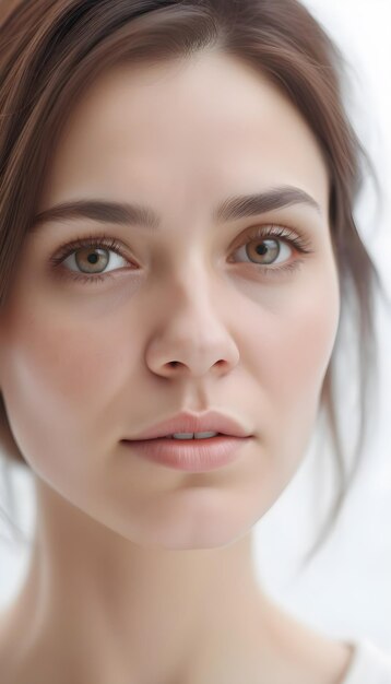 Les femmes en bonne santé font face à un fond blanc isolé.