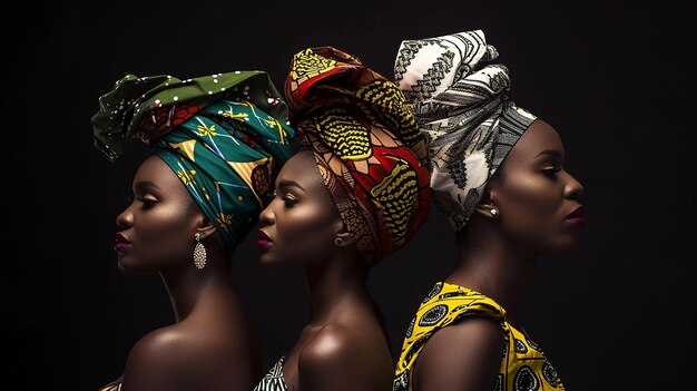 Les femmes dans les couvertures traditionnelles africaines