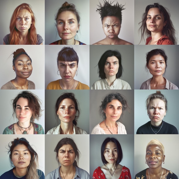 Photo femmes de différentes ethnies et âges générées par ai