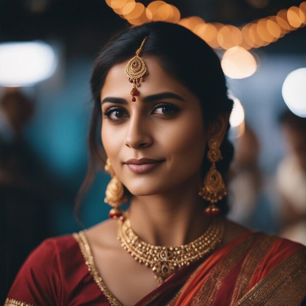 Femmes indiennes avec mariage robe traditionnelle