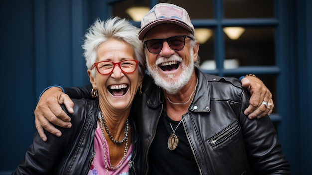 Photo des femmes mûres heureuses souriant et riant.