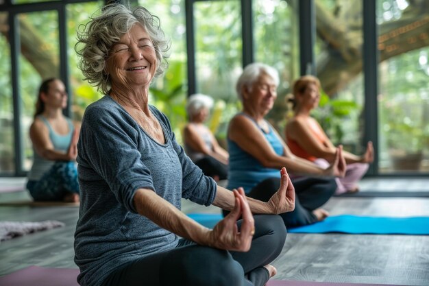 des femmes pratiquant le yoga dans un studio de yoga