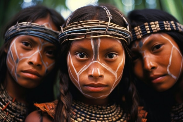 Photo les femmes de la tribu amazonienne