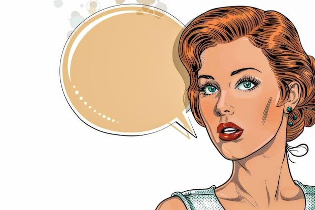 Des femmes vintage rétro pop art avec des bulles de parole