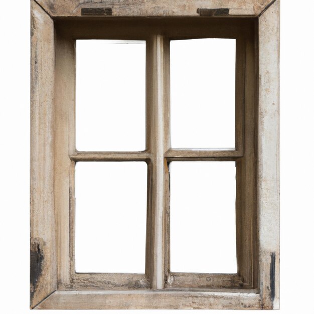 Photo une fenêtre avec un cadre en bois