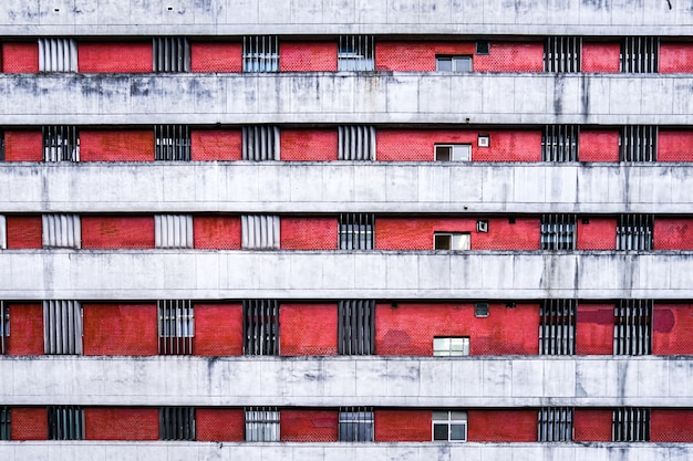 Fenêtre Et Mur De L'appartement Au Jour Dans La Ville De Taipei, Taiwan.