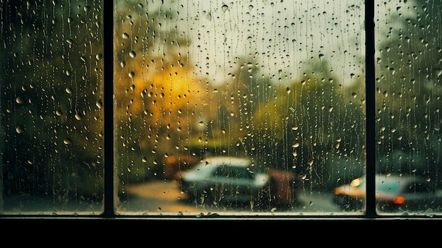 Une fenêtre sous la pluie Une IA générative