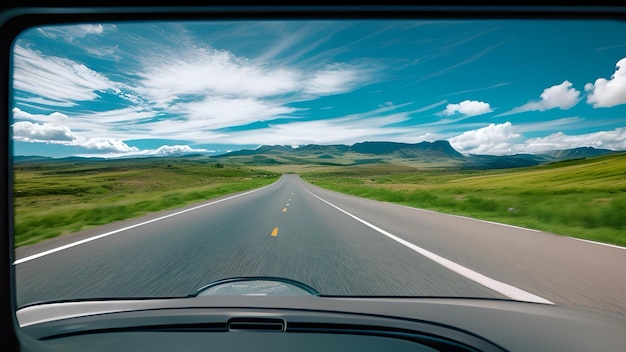 Fenêtre de voiture et décor Ai