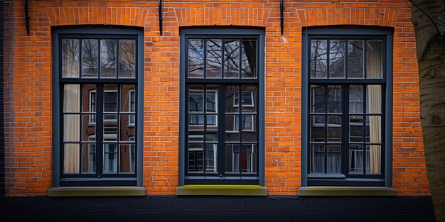 Fenêtres sur la résidence à Amsterdam