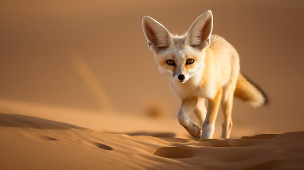 Fennec Fox39s Twilight Frolic dans les sables sahariens