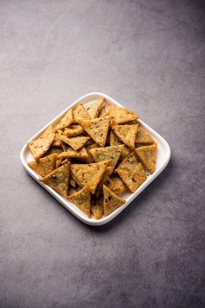 Fenugrec salé ou feuilles d'épinards mélangés Crackers