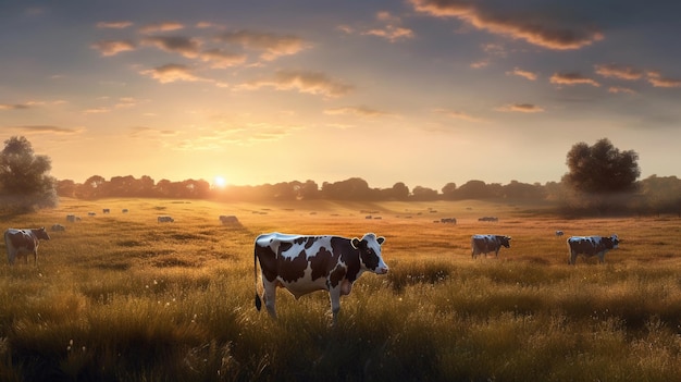 Photo ferme bovine hd 8k fond d'écran stock photographic image