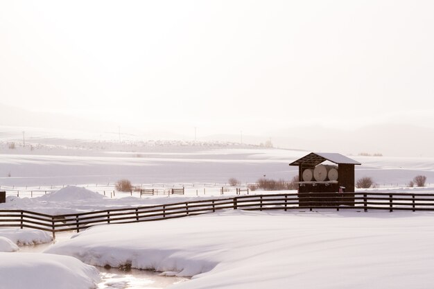 Ferme d'hiver à Steamboat Springs, Colorado.