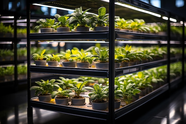 Ferme intérieure à rayonnages LED pour une croissance optimale des plantes